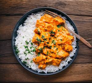 Paneer Makhani Served with Rice