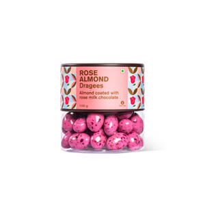 Milk Chocolate Coated Rose Almond Dragees Jar [100 grams]