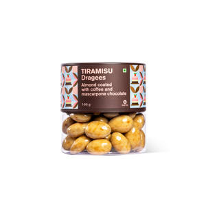 Chocolate Coated Tiramisu Almond Dragees Jar [100 grams]