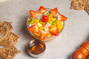 Fresh Fruits Bowl With Honey