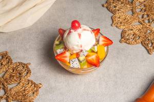 Fresh Fruit Bowl With Icecream
