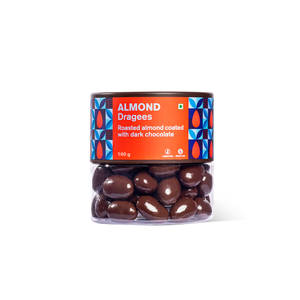 Chocolate Coated Almond Dragees Jar [100 grams]