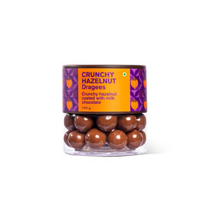 Chocolate Coated Crunchy Hazelnut Dragees Jar [100 grams]
