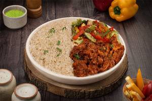 Tandoori Grilled Chicken Tikka Bowl With Brown Rice