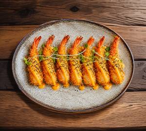 Crispy Golden Sesame Fried Prawns