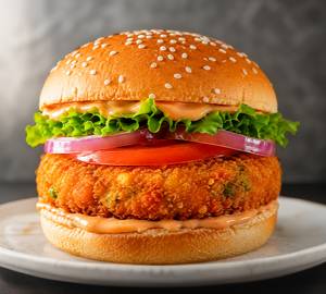 Crispy veg burger