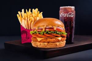 Spicy Chicken Pepperoni Burger Combo