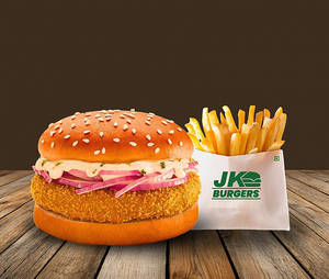 Mumbai Burger + Meal Fries