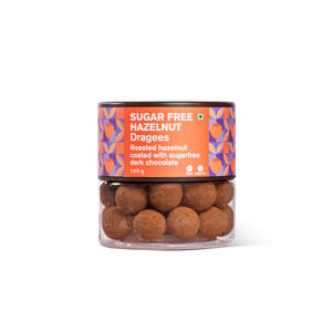 Sugar Free Chocolate Coated Hazelnut Dragees Jar [100 g]