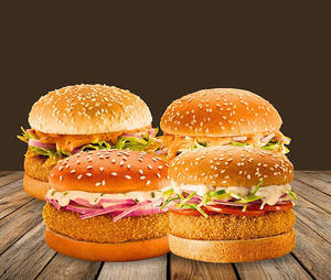 Choose Any 4 Burgers (buy 3 Get 1 Mumbai Burger Free)