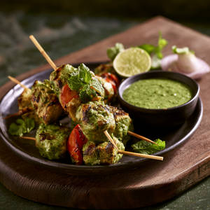 Pudhina Soya Chaap Tikka (no Maida)