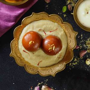 Gulab Jamun With Rabdi | 2 Pc