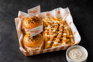 2 Pcs Aloo Tikki With Fries