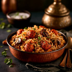 Mushroom Tikka Biryani