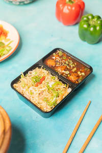 Paneer Manchurian With Veg Noodles