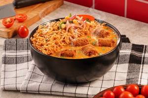 Aadhaar Puri's Mughlai Falafel Rice Bowl