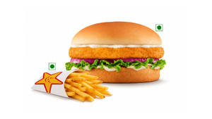 Crispy Veg Burger + Regular Fries