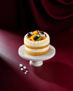 Eggless Fresh Fruit Mini Cake