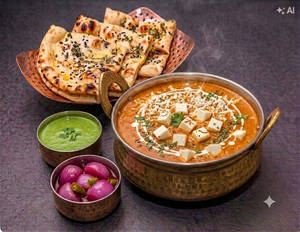 Shahi Paneer [full, 1 plate] With 4 Butter Naan