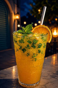 Orange Mojito Mocktail