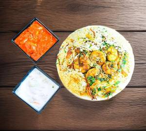 Prawns biryani