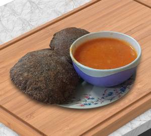 4 Kuttu Ke Aate Ki Puri With Aloo Ka Jhol