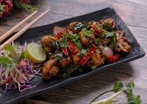 Spicy Chilli Garlic Mushroom Dry
