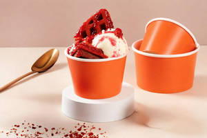 Red Velvet Waffle Sundae