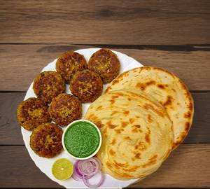 Kebab Paratha (2 Paratha + 3 Shami Kebab