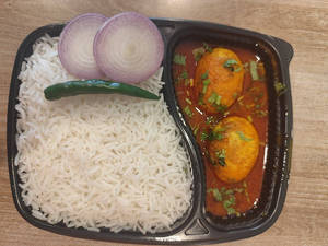 Mini Rice Egg Curry Thali