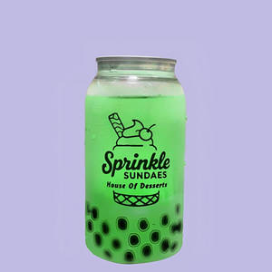 Green Mint Soda Boba Tea