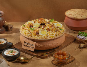 1 KG Shahi Egg Matka Biryani + FREE Dessert