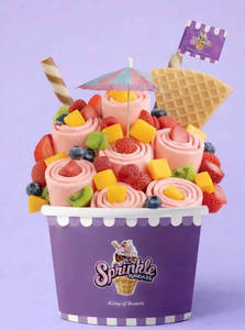 Mixed Fruit Ice Cream Roll