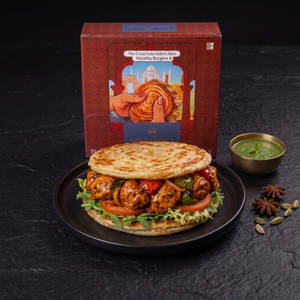 Chilli Chicken Paratha Burger