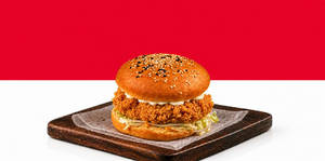 Garlic Burst Fried Chicken Burger