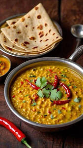 Dal Tarka + 3 Roti +salad & Acchar