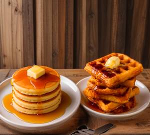 Classic Maple Pancakes & Classic Maple Syrup Waffle