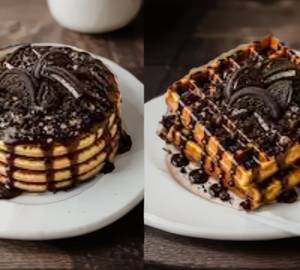 Oreo Pancake & Oreo Chocolate Waffle