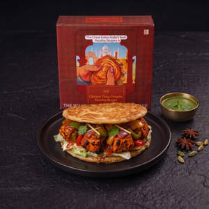 Chicken Tikka Paratha Burger