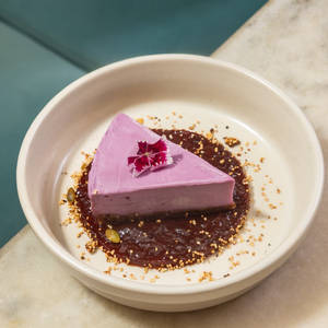 Purple Potato & Plum Cheesecake