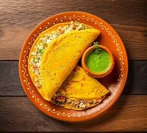 Healthy Besan Chilla With Panner Stuffing