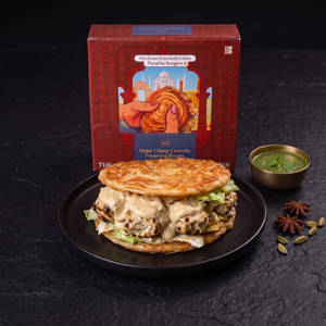 Malai Chaap Paratha Burger