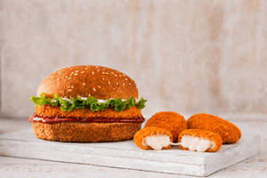 Chicken Steak Cheesy Nads Burger Meal