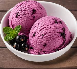 Black current ice cream scoops