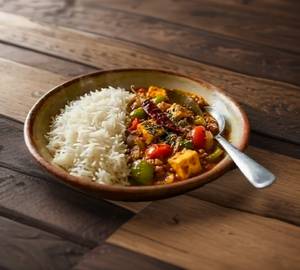 Kadai Paneer With Rice
