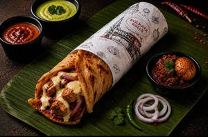 Chicken Kosha Egg Cheese Roll
