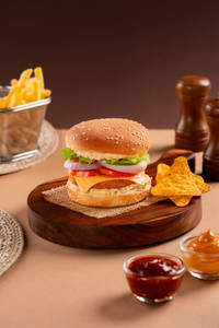 Three Cheese Melt Burger