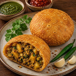 Aloo Lehsun Kachori 2pcs
