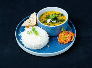 Palakaru Pappu With Steamed Rice