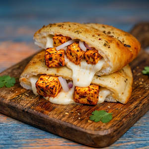 Paneer Tikka Stuffed Garlic Bread